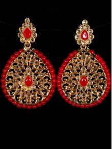 Reverse Ad Earrings With Meenakari Work